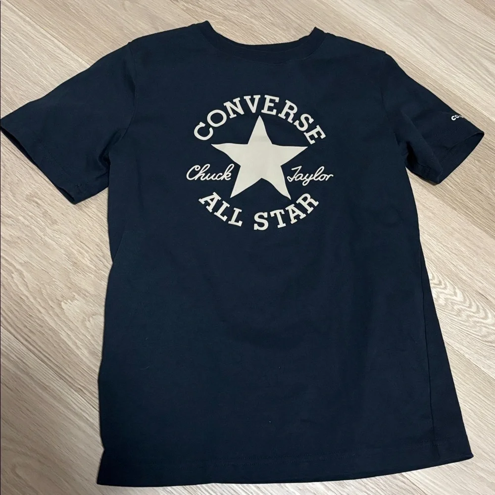 CONVERSE (M) Kids All Star Tee Classic Black Gold Unisex Cotton-Blend Soft - Picture 5 of 11